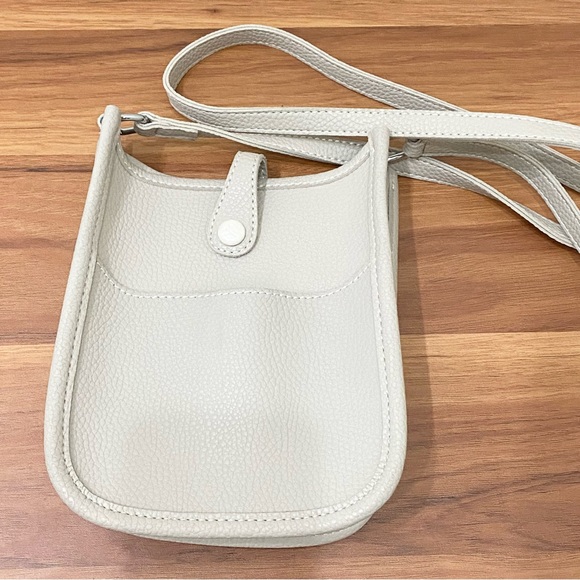 BARBAROSSA Neutral Stone Perforated Horse Design Poly/PVC Crossbody Bag - Picture 10 of 16